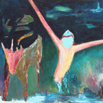 Swimming Competition, 2014, acrylic on canvas, 140 x 190 cm