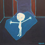 Yoga II,  2016, acrylic on canvas, 110 x 110 cm