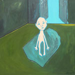 Yoga IV,  2016, acrylic on canvas, 110 x 110 cm