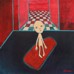 Yoga V,  2017, acrylic on canvas, 110 x 110 cm