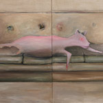 Four Piece Sweet III, 2009, acrylic on canvas,  120 x 280 cm